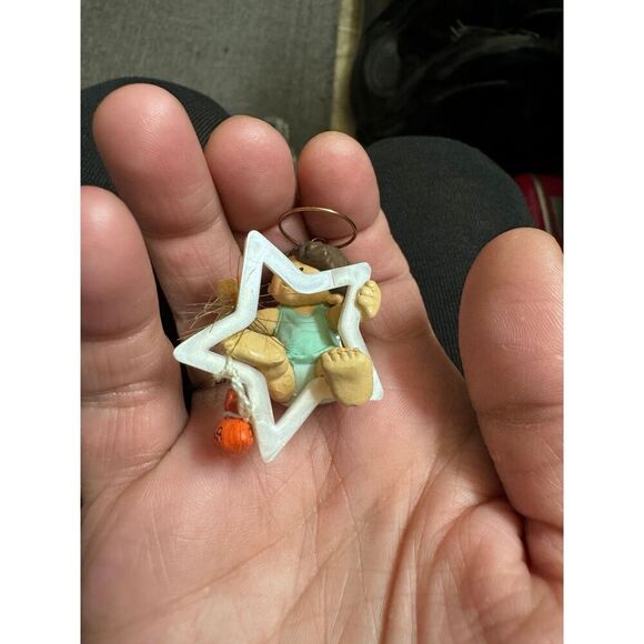 Stardust Angel 1985 Hallmark Ornament & 1987 BABY ANGEL CLEAR CLOUD UMBRELLA - Picture 11 of 12